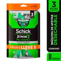 Máquina de Afeitar Desechable Schick Xtreme 2 8un