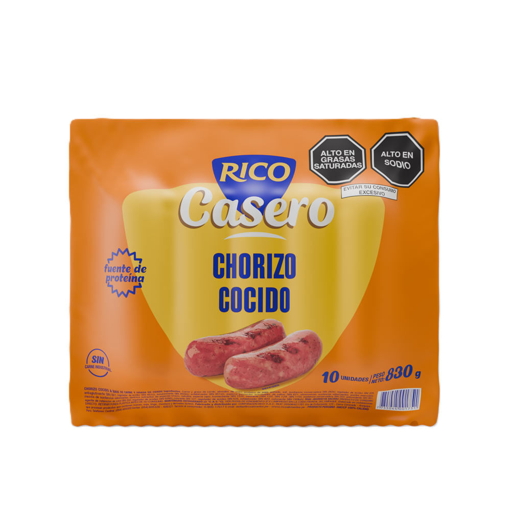 Chorizo Cocido Rico Casero 10un