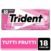 Chicles Sin Azúcar Trident Evup Cool Bubble 18un