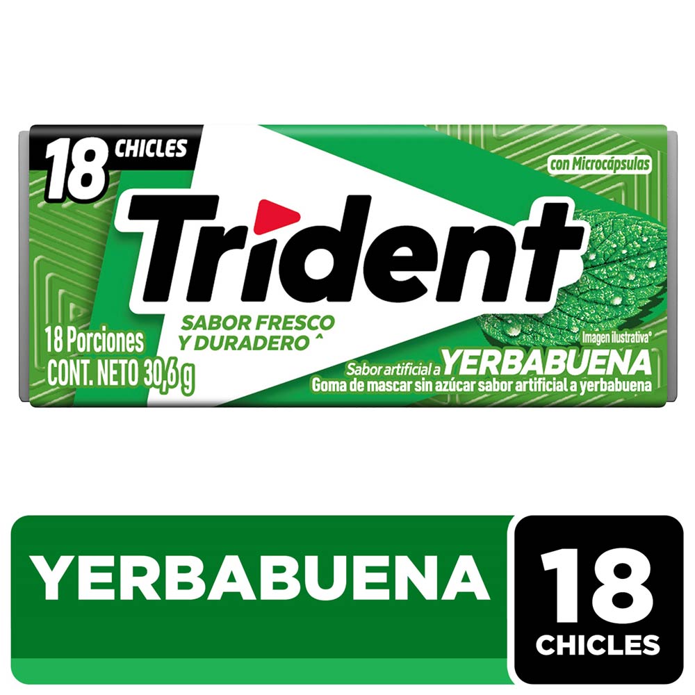 Chicles Sin Azúcar Trident Evup Yerbabuena 18un