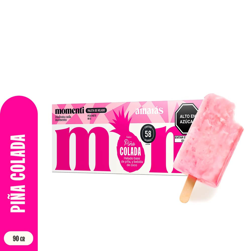 PALETA PIÑA COLADA MOMENTI - AMARAS 90GR