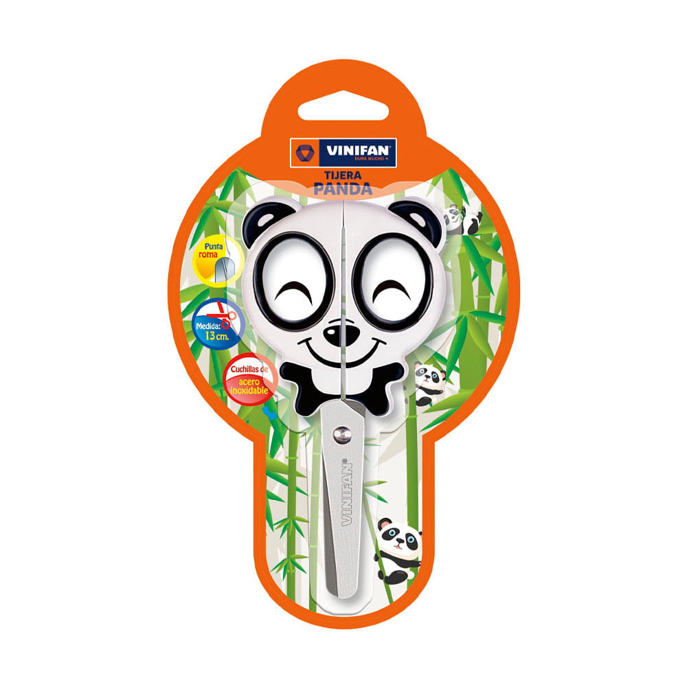 Tijera Escolar Vinifan con Forma Panda