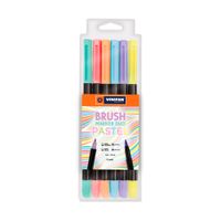 Marcador Vinifan Brush Marker Duo Pastel x6
