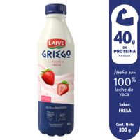 Yogurt Batido con Fresa Laive Griego 800g