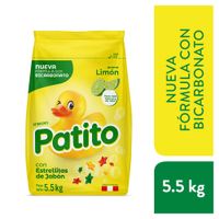 Detergente en Polvo Patito Bicarbonato Aroma Limón 5.5kg