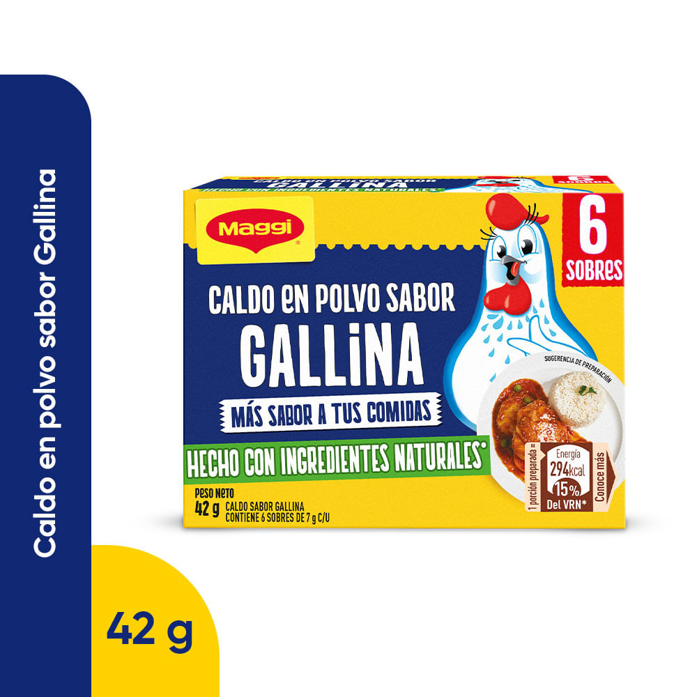 Caldo en Polvo Maggi Sabor Gallina 6un
