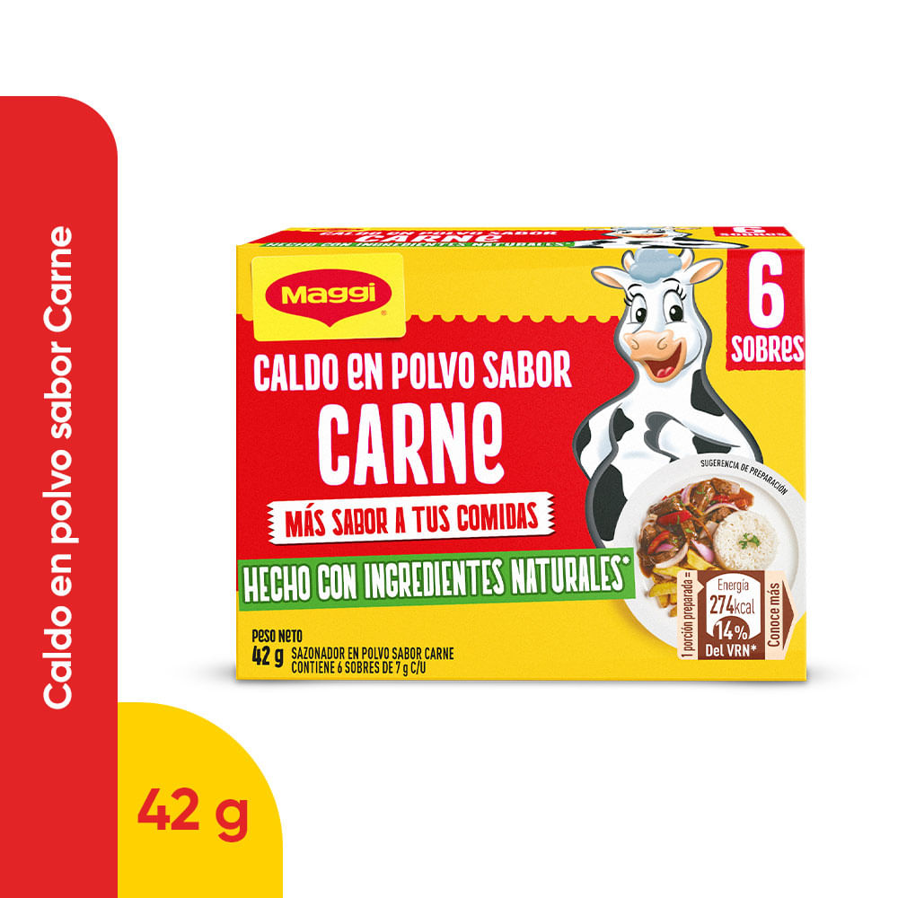 Caldo en Polvo Maggi Sabor Carne 6un