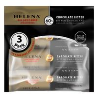 Tripack Chocolate Bitter Helena Sin Azúcar Barra 50g