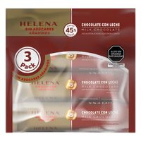 Tripack Chocolate con Leche Helena Sin Azúcar Barra 50g