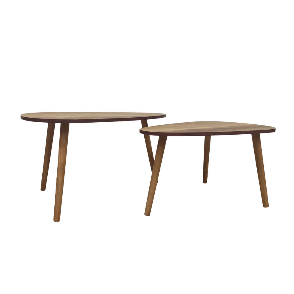 Set 2 Mesas Centro M+Design Arau 79x56x45cm | 69x48x40cm Natural