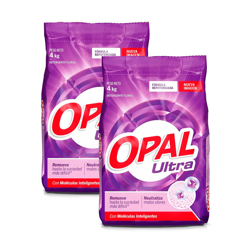 Twopack Detergente en Polvo Opal Ultra 4kg