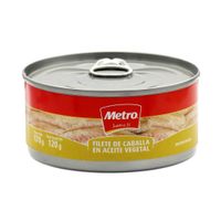 Filete de Caballa en Aceite Vegetal Metro 170g