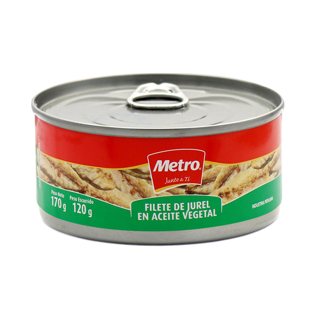 Filete de Jurel en Aceite Vegetal Metro 170g