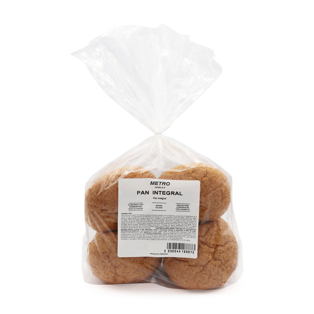 Pan Integral Redondo Metro 8un