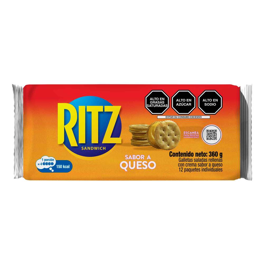 Twelvepack Galleta Ritz Sabor Queso 30g