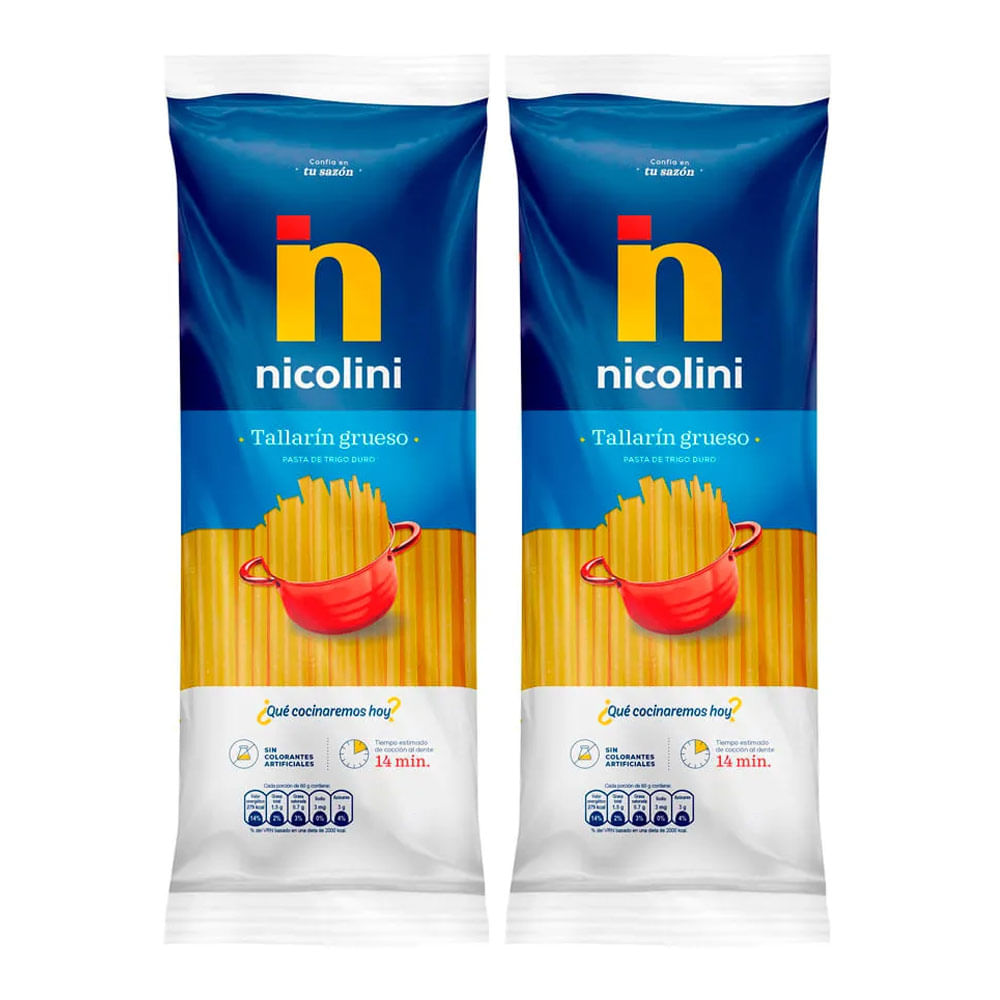 Twopack Fideo Tallarín Nicolini 1kg