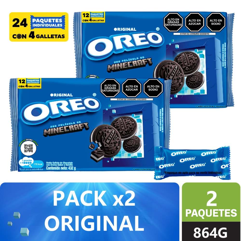 Twelvepack x2 Galletas Rellenas Oreo Original 36g