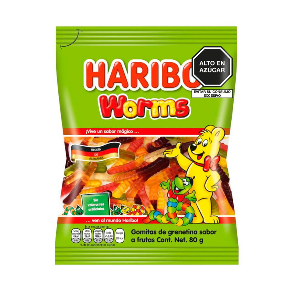 Gomitas Haribo Worms 80g