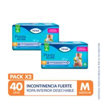 Twopack Ropa Interior Desechable Tena Pants Ultra Talla M 20un