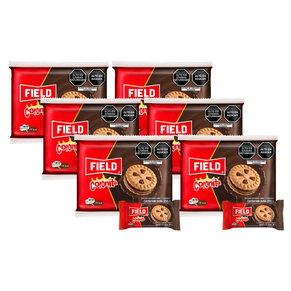 Sixpack x6 Galletas con Crema Coronita 36g