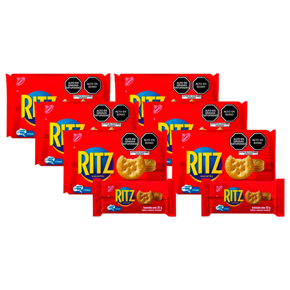 Sixpack x6 Galletas Saladas Ritz Original 20g