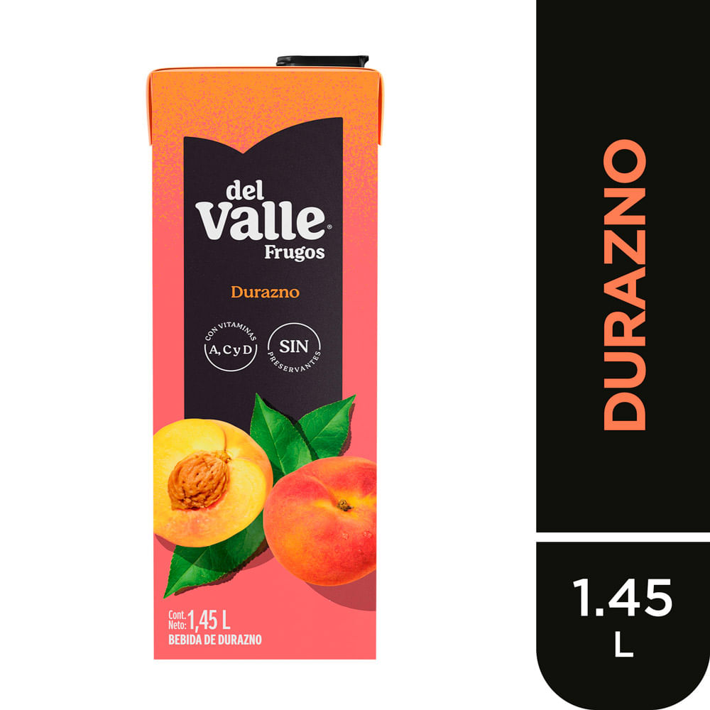 Bebida de Durazno Frugos del Valle Caja 1.45L