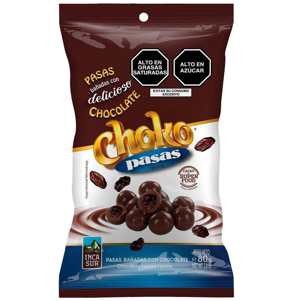 Pasas con Cobertura de Chocolate Choko Pasas 80g