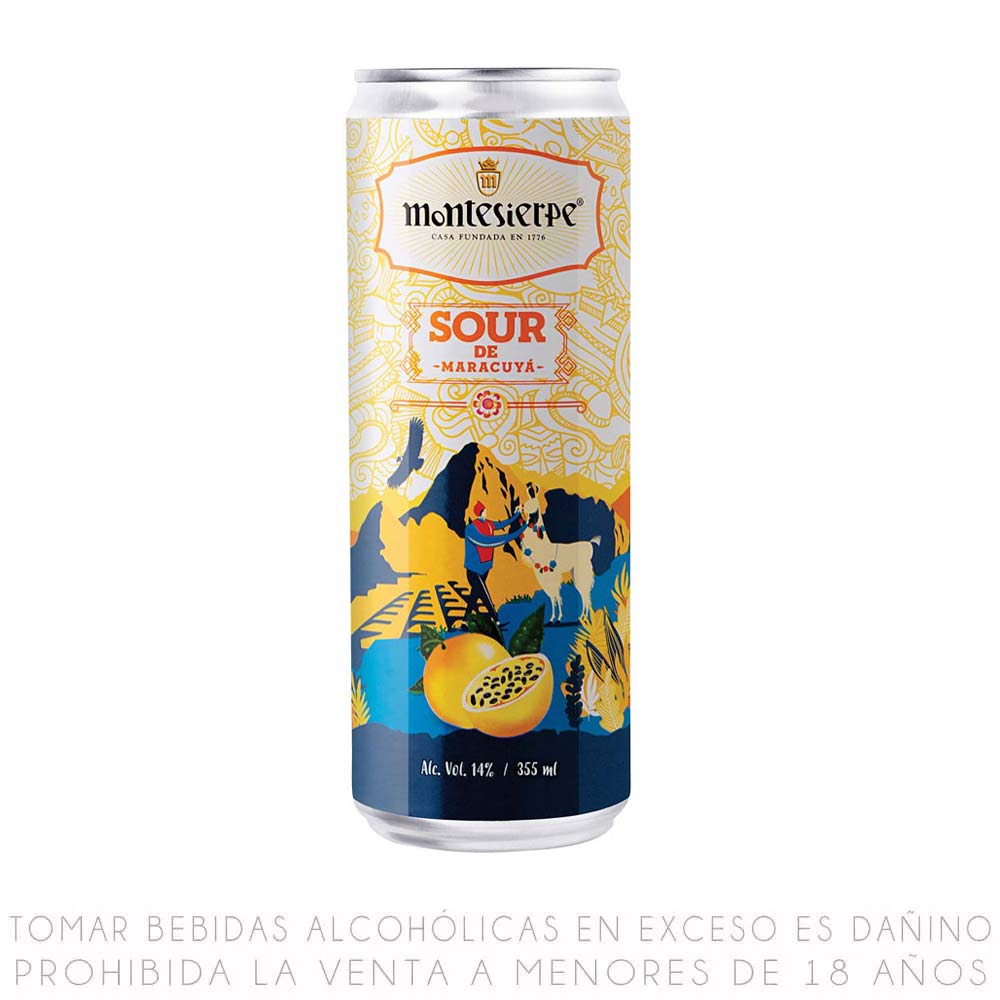 Bebida RTD Sour de Maracuyá Montesierpe Lata 355ml