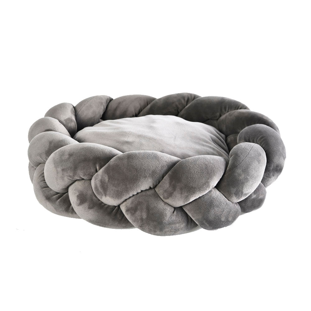 Cama Pet's Fun Trenzada Gris