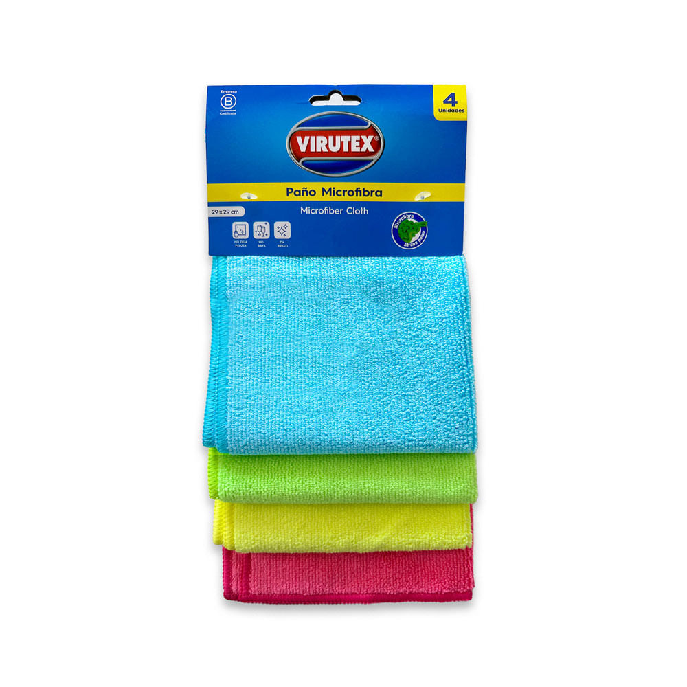Paño de Microfibra Virutex 4un