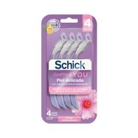 Máquina de Afeitar Desechable Schick Quattro YOU Piel Delicada 4un