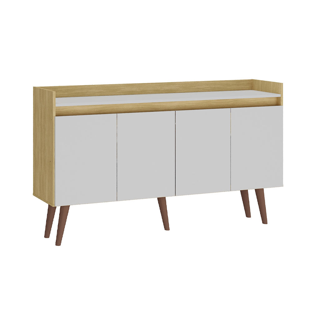Buffet 4 Puertas M+Design Napa 109x38x76cm Blanco Wood