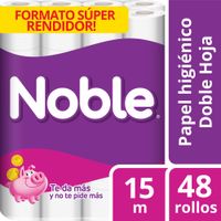Papel Higiénico Noble Doble Hoja 48un