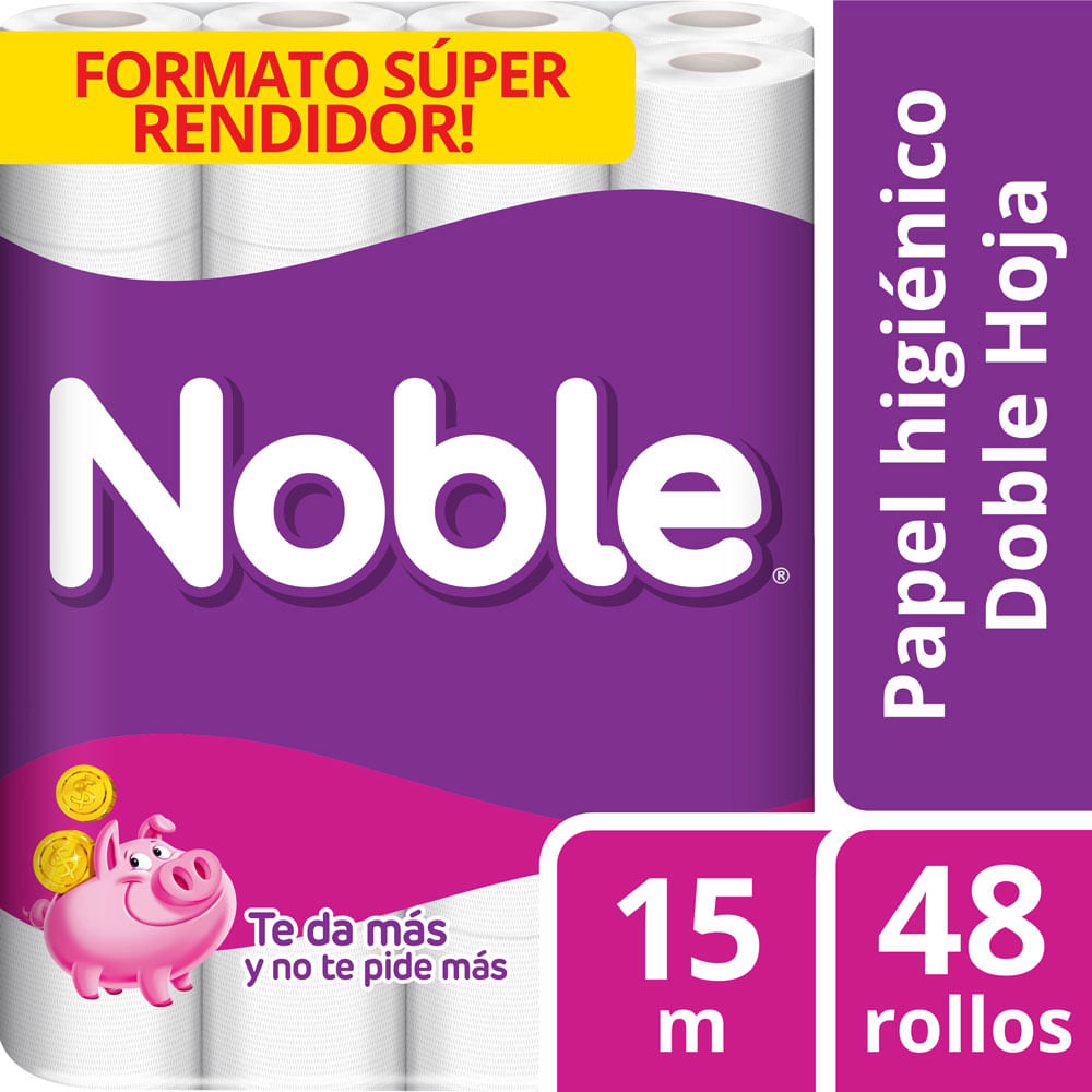 Papel Higiénico Noble Doble Hoja 48un
