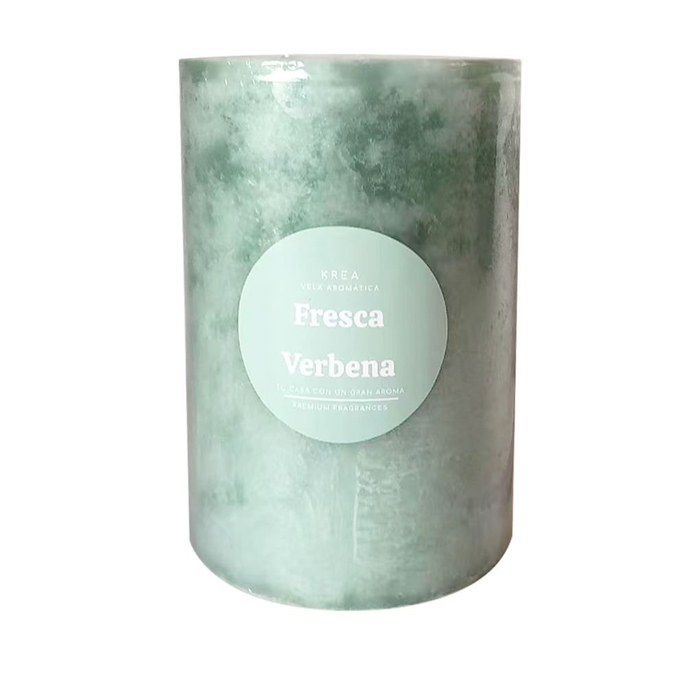 Vela Krea Pilar Rustica 10cm Aqua