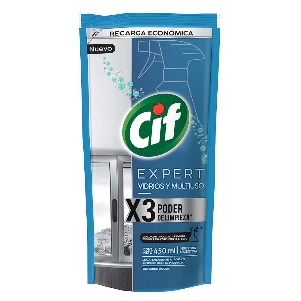 Limpia Vidrios Cif Bioactive Doypack 450ml
