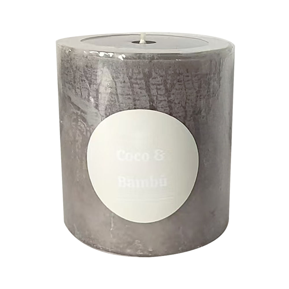 Vela Krea Pilar Rustica 7cm Gris