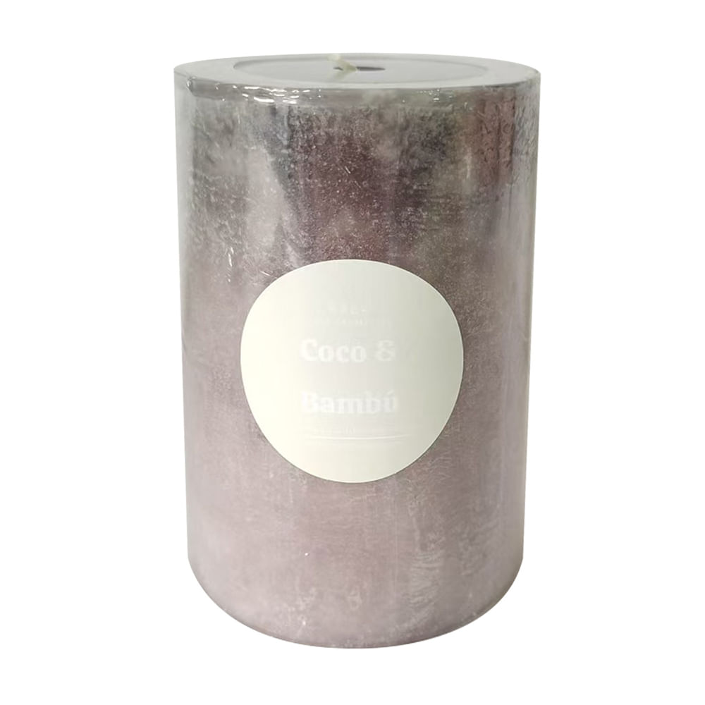 Vela Krea Pilar Rustica 10cm Gris