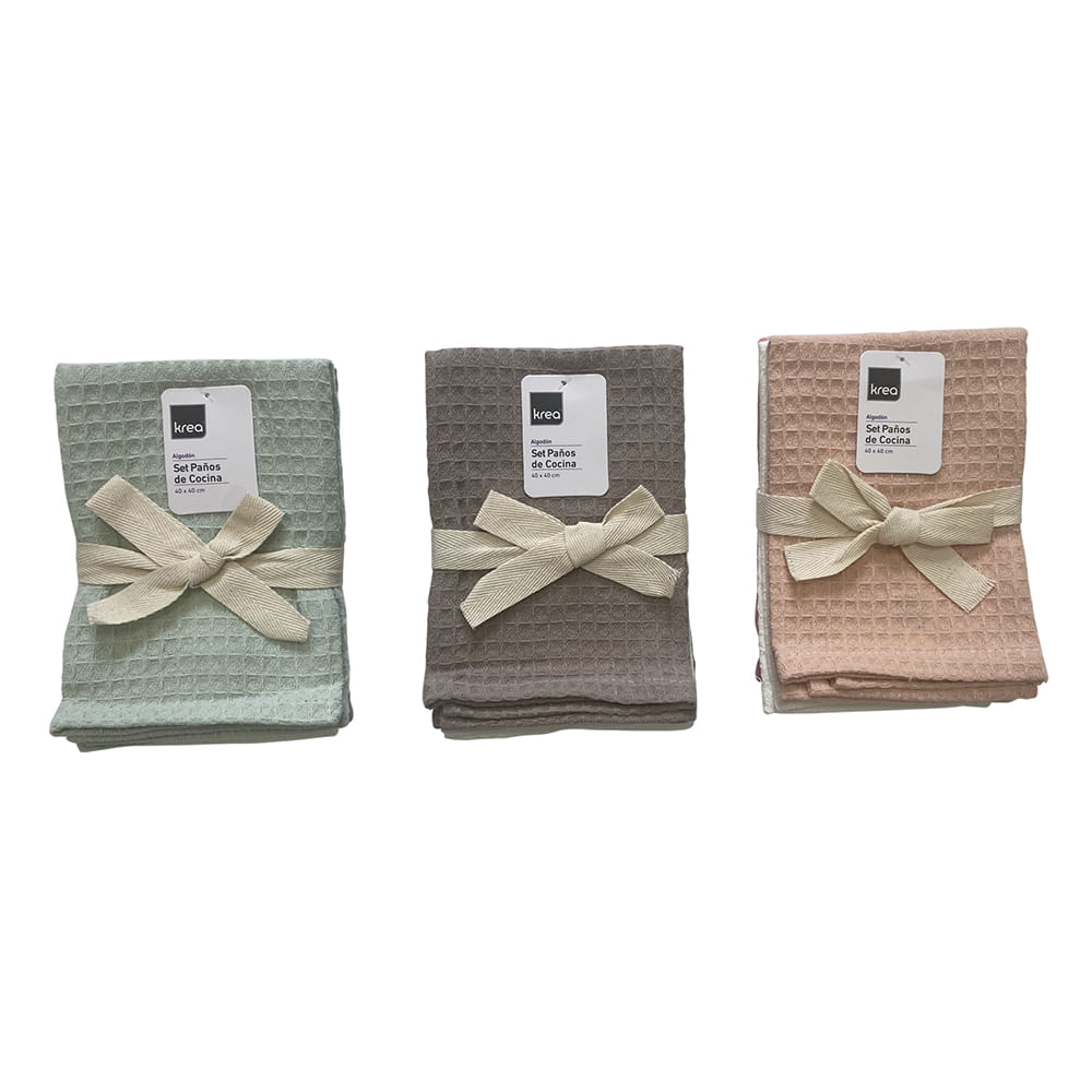 Set 3 Paños Krea Gofre