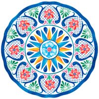 Plato XL Mándala Krea Flores