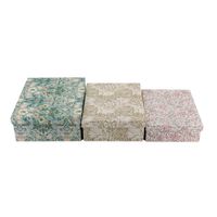 Set 3 Cajas Cartón Krea Rectangular Plana