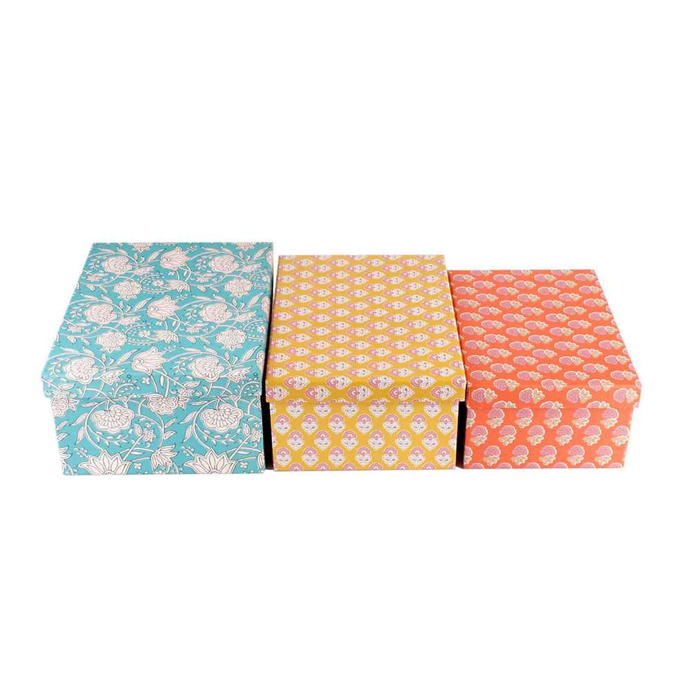 Set 3 Cajas Cartón Krea Rectangular