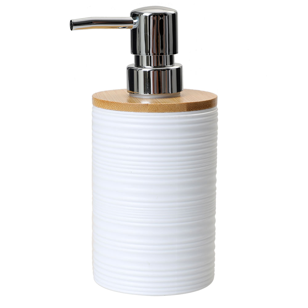 Dispensador Krea Plástico Bambú Blanco