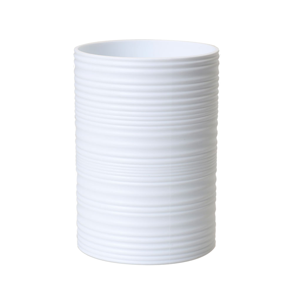 Portacepillo Krea Plástico Bambú Blanco