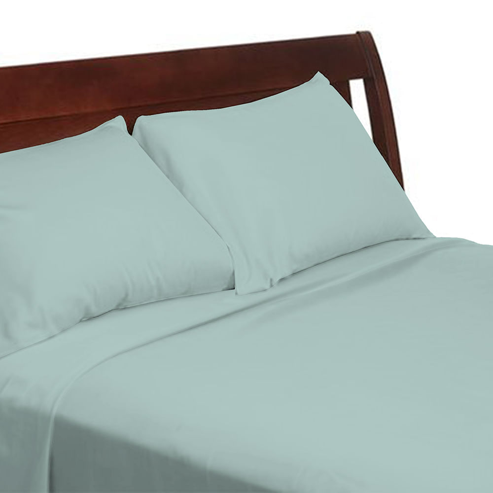 Juego de Sábanas Lisa Krea 2 Plaza 132H Polialgodón Verde