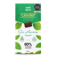 Chocolate Bitter Sin Azúcar Slender Menta 80g
