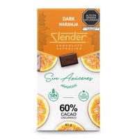 Chocolate Bitter Sin Azúcar Slender Naranja 80g
