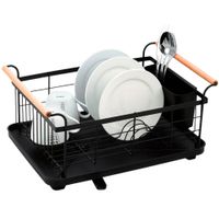 Escurridor Metal Krea con Bandeja y Mangos de Madera