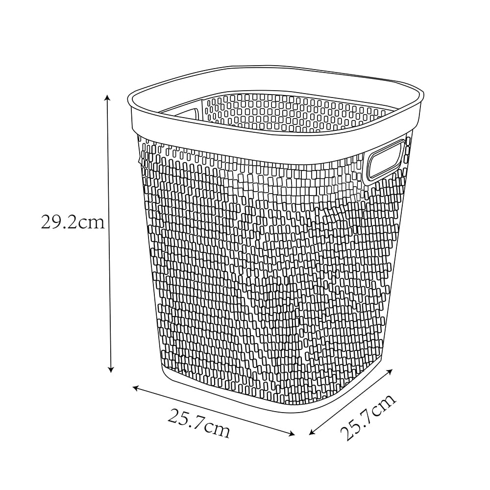 Papelero Asas Textura Gris 12L