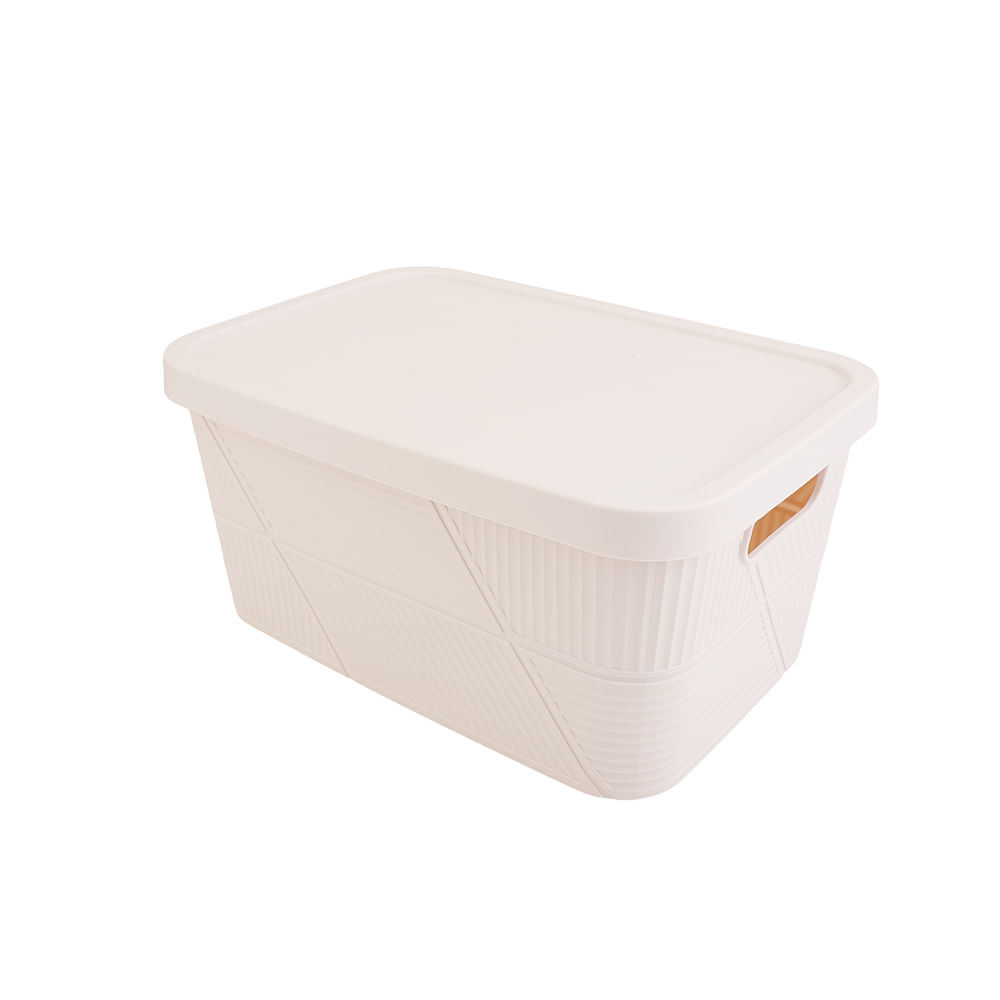 Caja Krea Plastica Textura Geometrica 10L Arena